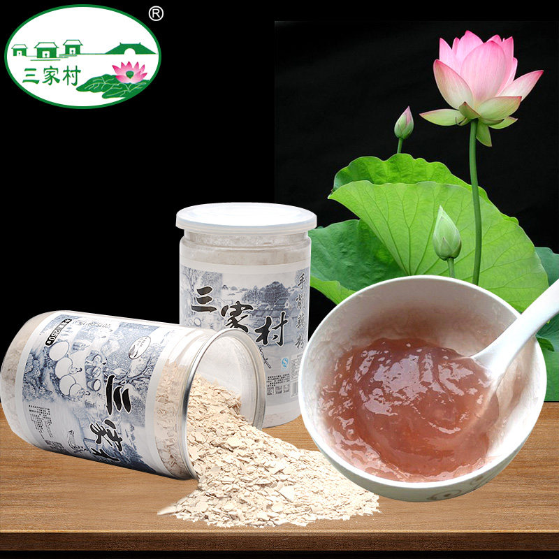 (Three Villages-Hand Chipping West Lake Pure Lotus Root Powder 250g) Hangzhou Special Sanjiu Lotus Root Powder Lotus Root Powder Canned