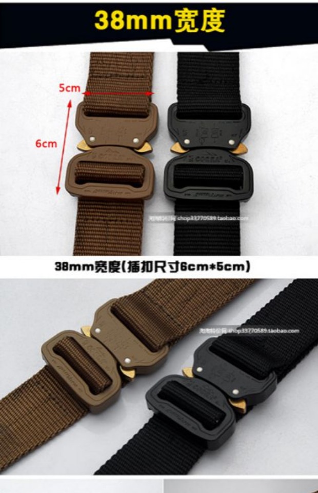 BMT Cobra Buckle Belt Chiến thuật Austrialpin Quạt quân đội ngoài trời Black Hawk Drops Nylon nịt bụng latex