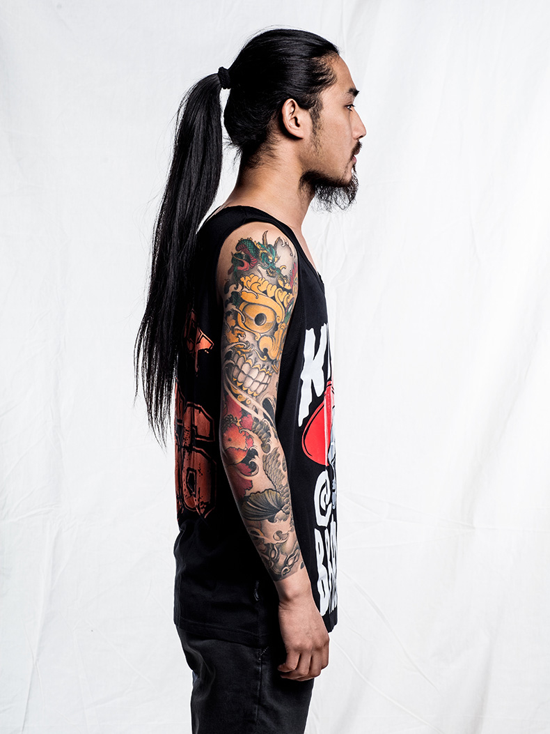 Đường phố châu Âu và Mỹ hip hop nam vest nam vest vest không tay áo thun tay áo cotton thủy triều thương hiệu thể thao lỏng lẻo - Áo vest cotton vest nam trung niên