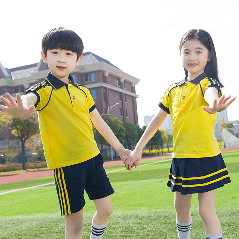 Class uniforms, games, graduation uniforms, primary school uniforms, kindergarten uniforms, summer clothes, boys and girls, summer short-sleeved suits