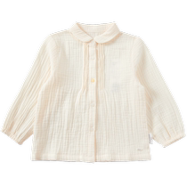 Tout-coton age bébé tissu crêpe coton shirt femme coton pur coton femme mince doublure avec une longue blouse à manches longues