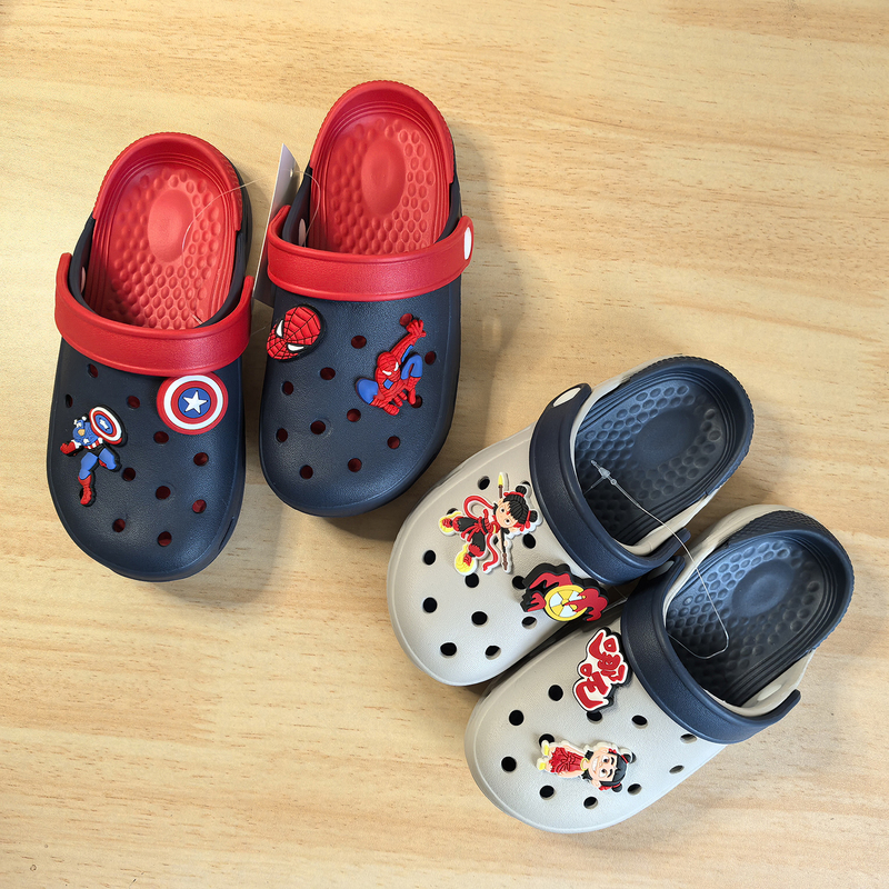 Children's Slippers and Sandals New Style Cartoon Nezha Spider-Man Non-Slip Indoor Girls' Beach Shoes Summer Boys' Clogs