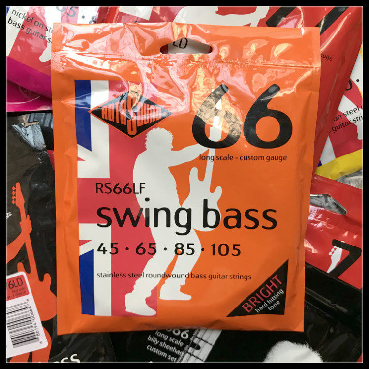 British RotoSound RS66LF 45-105 stainless steel BASS electrobass strings 4 string sets