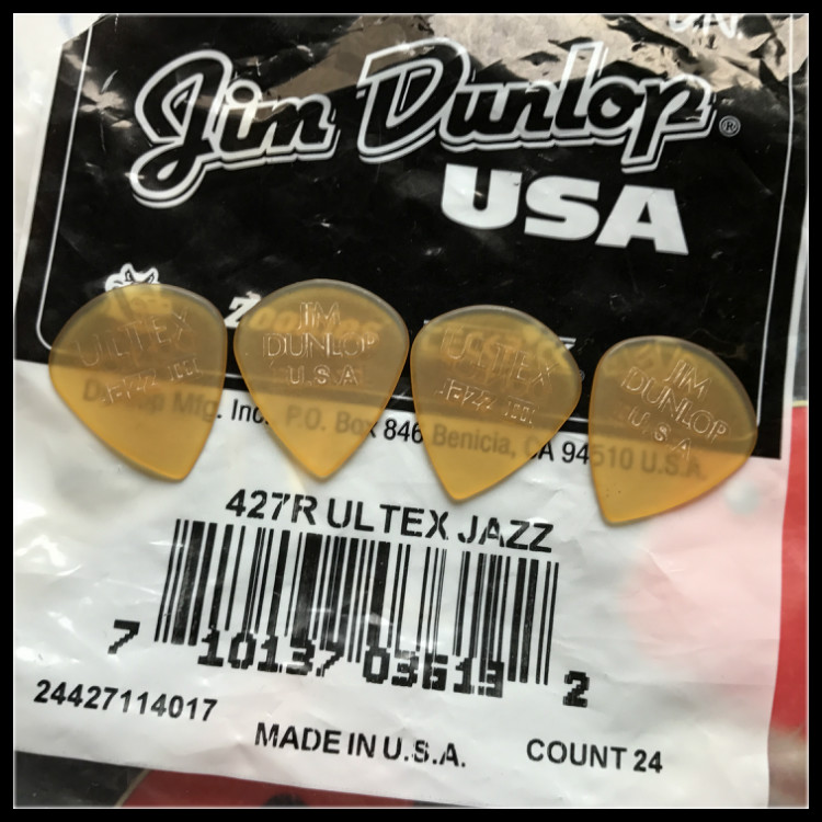 Den Lopp JIM DUNLOP 427R ULTEX JAZZ3 Bull Bone Material Jazz 3 plc-sheet PICK