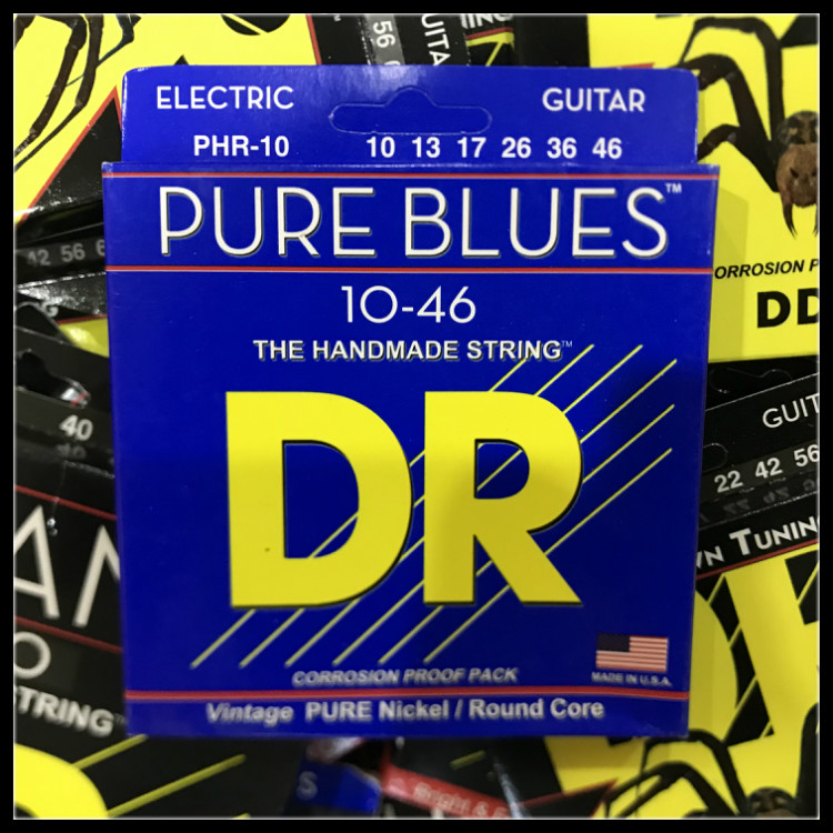 DR PURE BLUES QUANTUM NICKEL PHR-10 NICKEL STEEL 10-46 GUITAR STRINGS