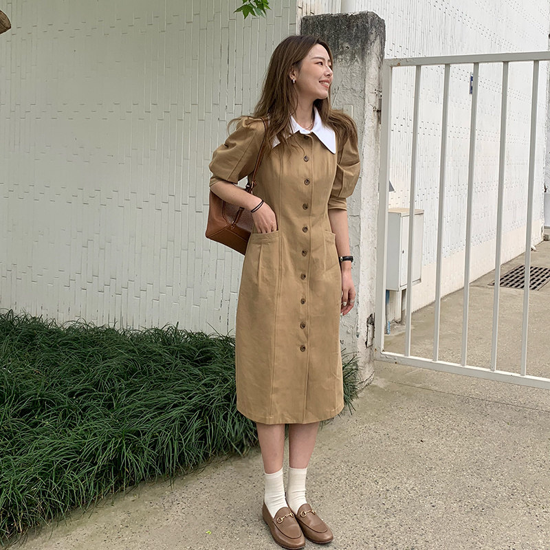 Small Ra 1937 Tip College wind design sensing small crowd can be removed collar and slim dress woman 2022