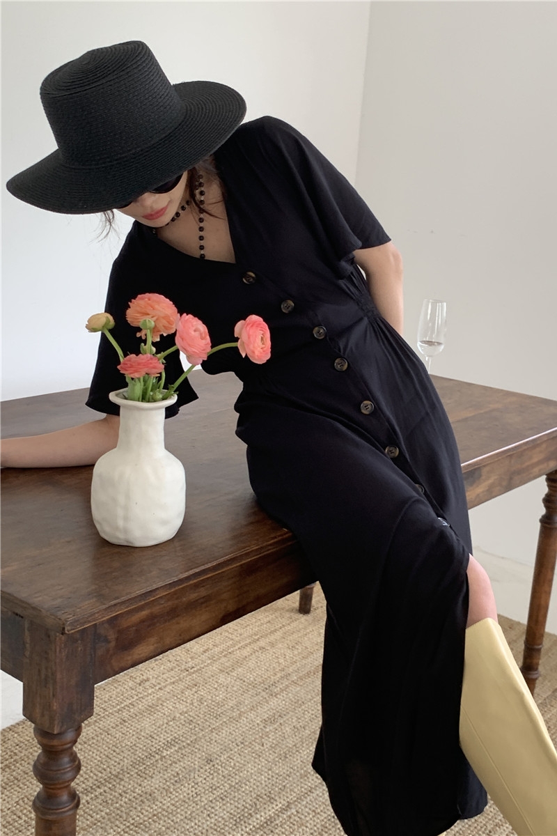 Small draw 1937 breathable cool A4 waist, no thinner black dress than her