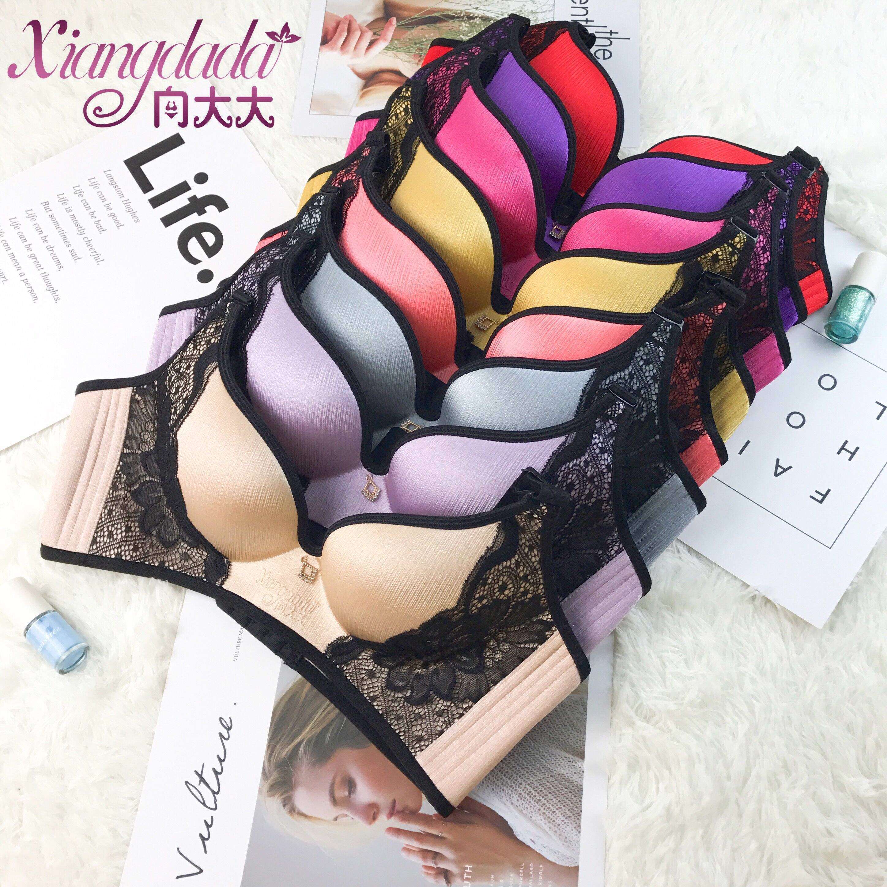 The new upright cotton youth gathers to the greatly breathable side without steel ring comfortable lace thick women's underwear