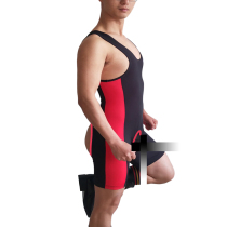 Badiace mens front crotch open back hollow butt one-piece wrestling suit Classical wrestling suit one-piece tights