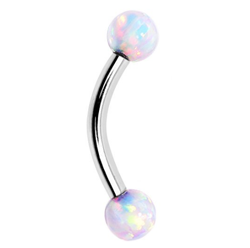 European and American popular opal eyebrow ring eyebrow nails high-quality opal stone inlaid with medical steel goddess models single sale