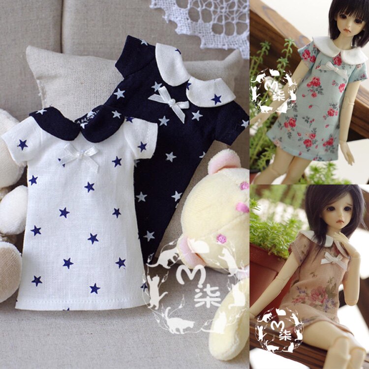 BJD Doll Clothes Stars Flowers Foreign Dress Small 60% xaga Rotoo Special Body OB Peel Blythe Spot