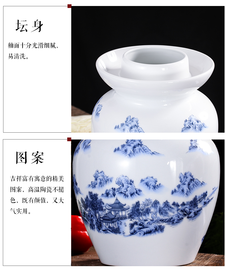 Household ceramics jingdezhen pickles pickles jar altar sichuan pickle jar of pickled egg cylinder storage tank sealing in the kitchen