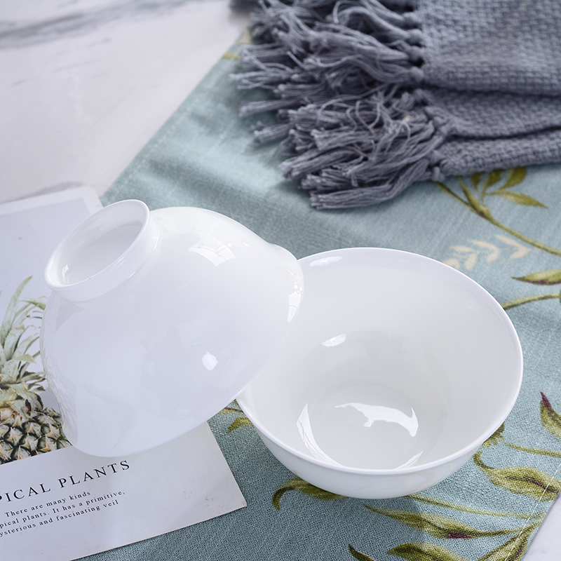 Jingdezhen porcelain ipads prevent hot bowl of rice bowls white rainbow such use household ultimately responds dilute bowl 4.5 "5" 6 ", 7"