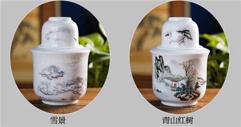 Jingdezhen gốm bốn hai ấm rượu vang bình ấm hơn hộ gia đình lẩu ấm ấm rượu vang trắng rượu vang vàng nóng - Rượu vang ly uong ruou