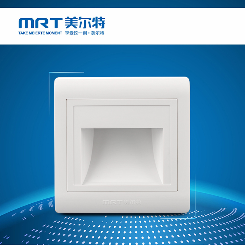 Merrite Embedded Led Ground Lamp Small Night Light 86 Type Hallway Gangway Wall Corner Stairs Light Skirting lamp wall lamp