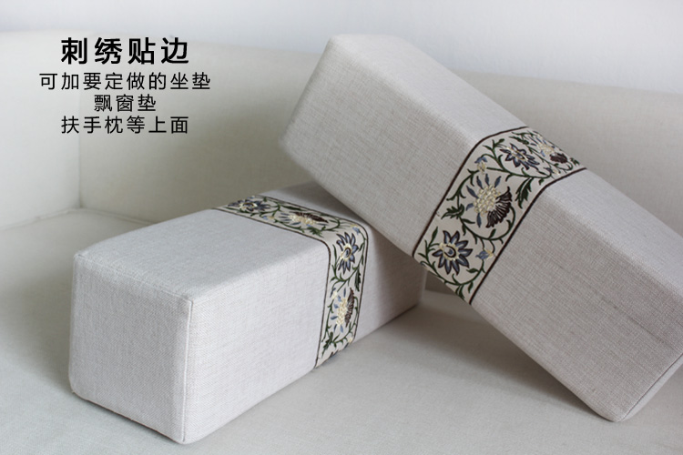 Tùy chỉnh màu rắn bông và vải lanh rắn gỗ ghế đệm ghế ăn đệm gỗ gụ sofa đệm dày xốp cửa sổ đệm tùy chỉnh