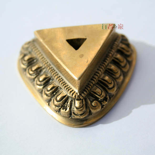 Pioneer House Nepal Pure copper hand - hand - hand - pestle triangle base Tibet features handicraft collection parts