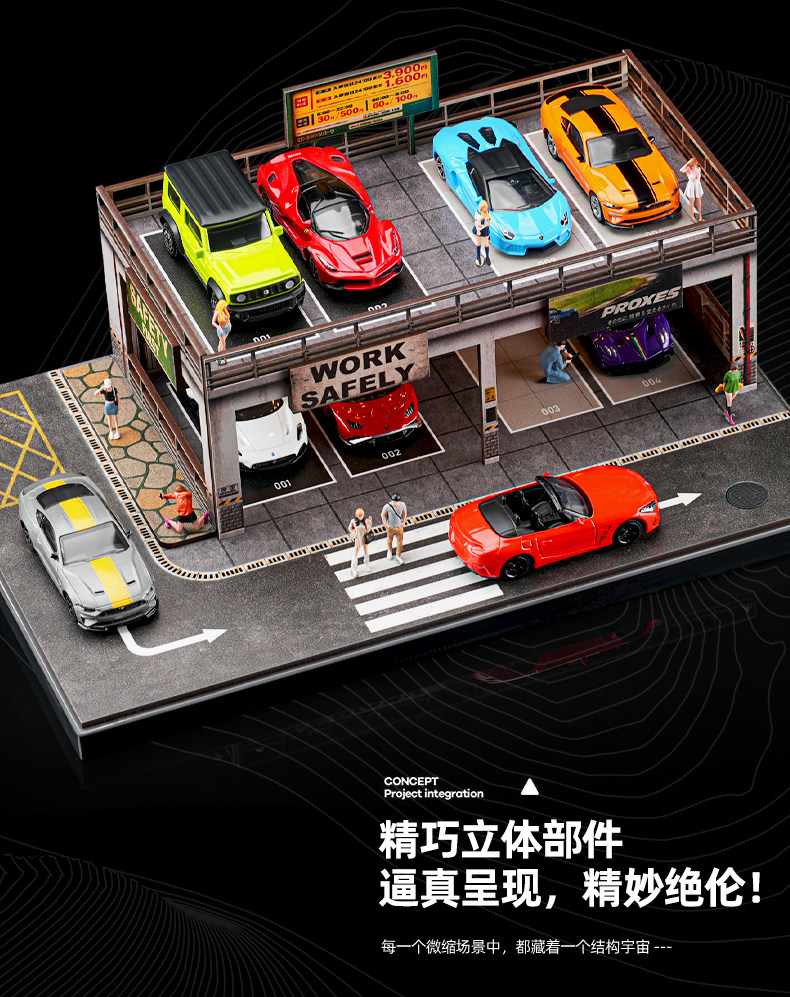 Collector 1:64 Parking Workshop Diorama, Display for Tomica | eBay