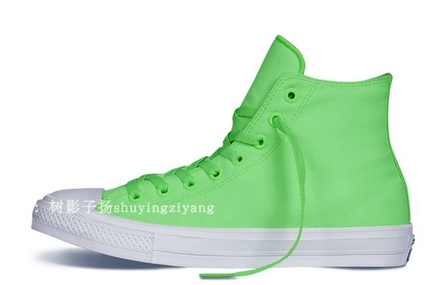 Converse ລຸ້ນທີສອງສີໃຫມ່ Luna insole fluorescent ສີຂຽວສົດໃສສີເຫຼືອງສີຂຽວສົດໃສ 151118150157155536