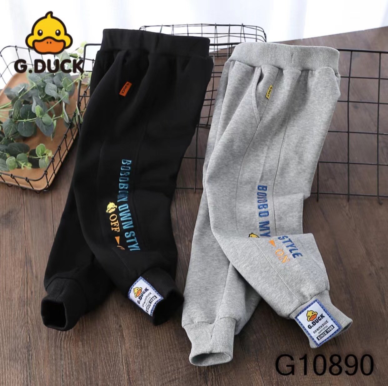 Small yellow duck G DUCK Children's spring new guard pants Leisure 100 hitch male and female child casual long pants