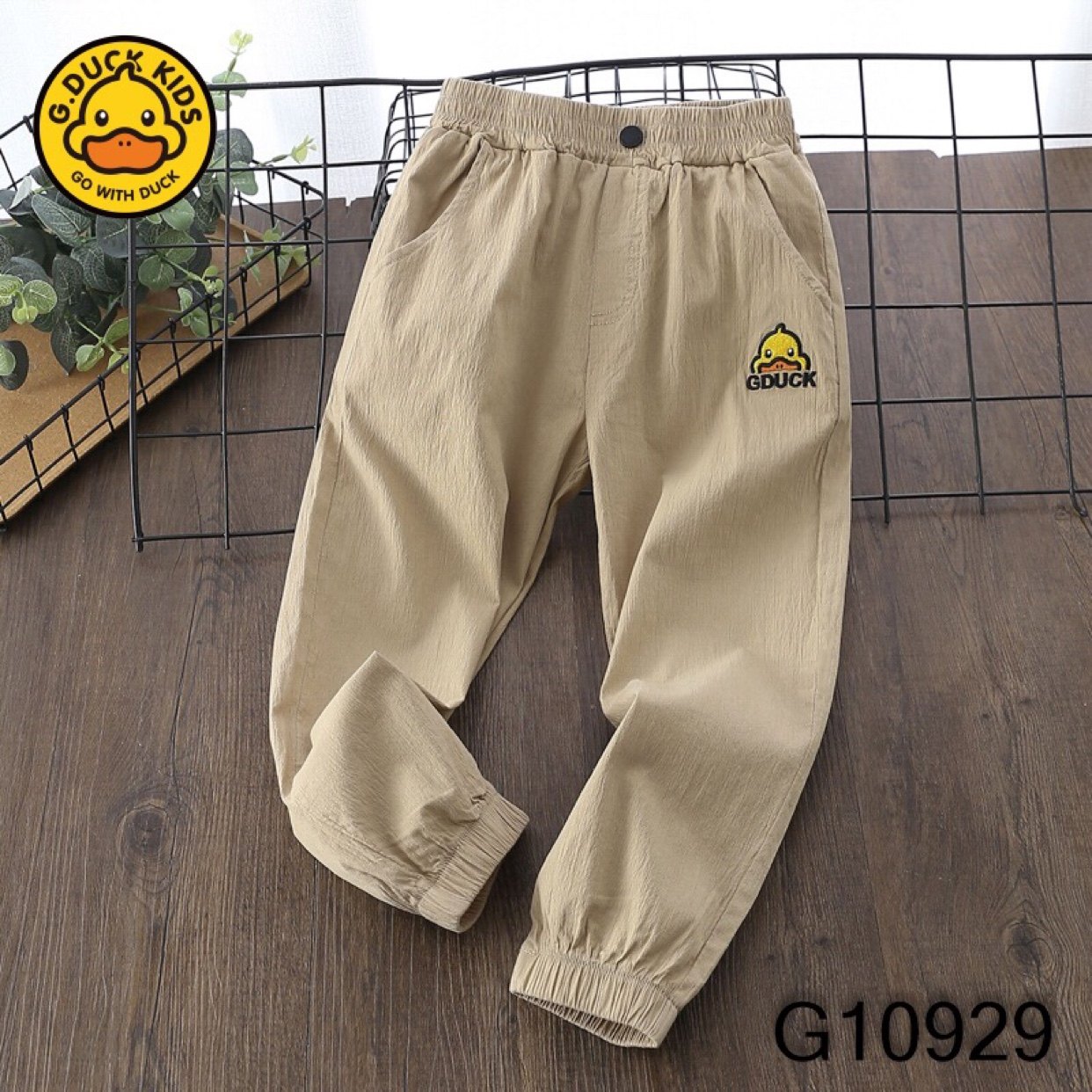 Little yellow duck children's summer clothes four-sided elastic sports pants thin pants big children's trousers breathable children's clothing