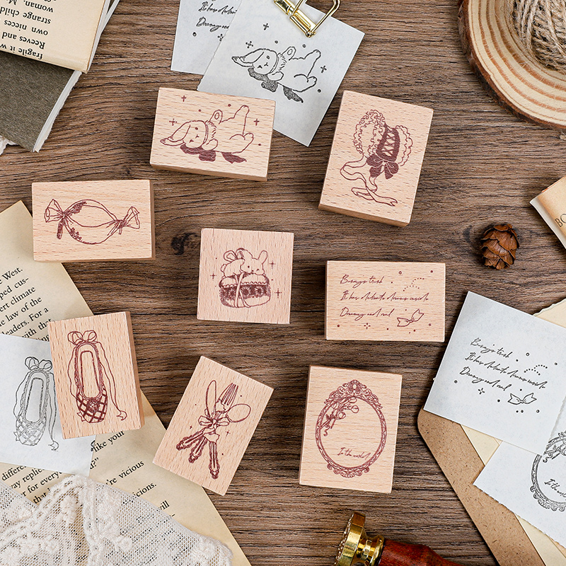 No. 1 suitcase series seal gesture literature and art retro hand account diy decorative hand account tool printing