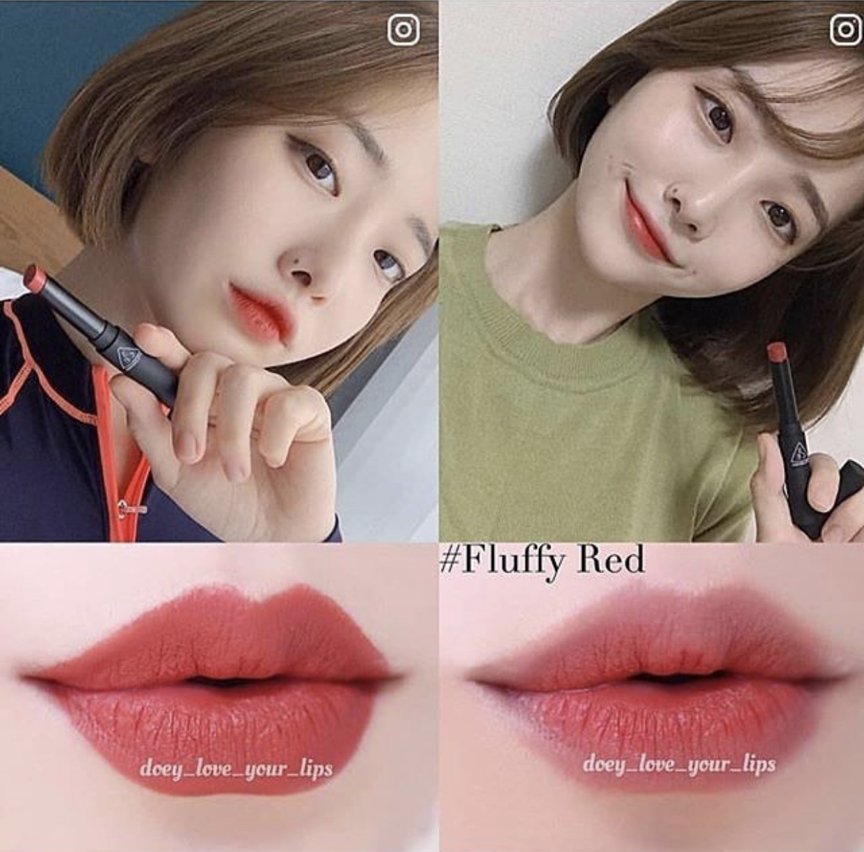 Cửa hàng miễn thuế Hàn Quốc 3CE mỏng ống mờ son môi son môi dì màu mận màu đậu màu Spot - Son môi son ink màu đỏ cam