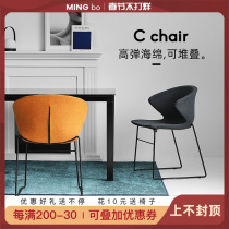 Nordic dining chair fabric soft bag back chair lazy modern minimalist home desk chair ins net red leisure chair