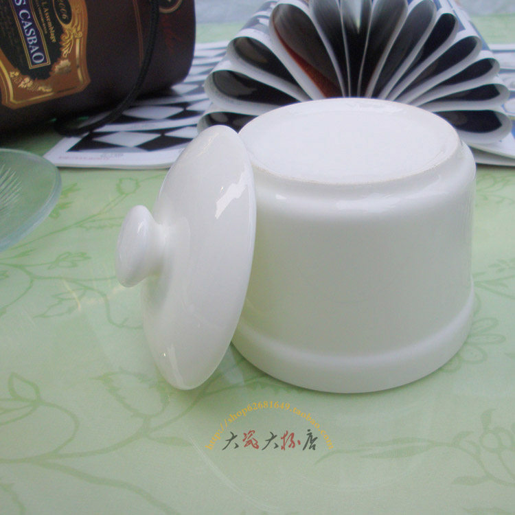 Stew cup ceramic bird's nest with lid water-proof stew pot tonic steamed egg cup dessert small soup cup