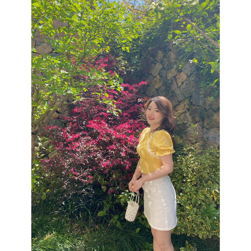 JML姜麦粒 法式花边泡泡袖短上衣两色可爱清新小姐姐2022夏季新款详情11