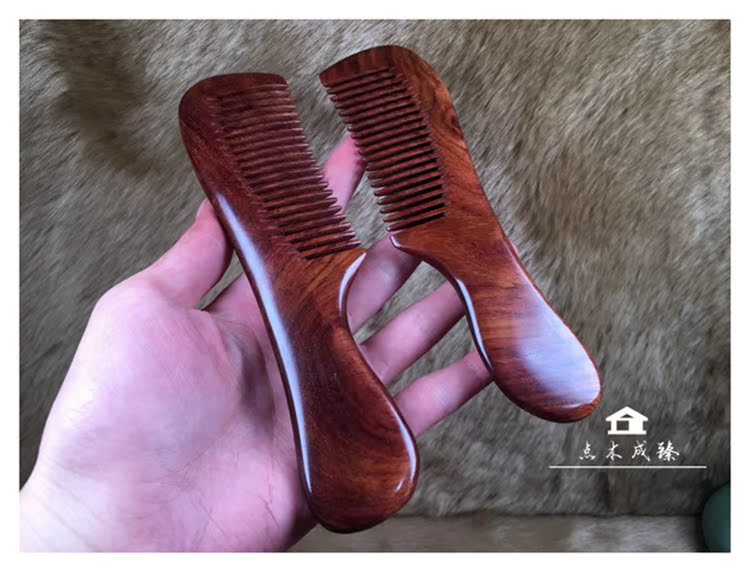 Natural Hainan Yellow Flower Pear Comb Sandalwood Comb Lady Special Long Hair home massage Anti-hair loss Large number