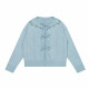 LLANO bluebell strap crochet grandma cardigan retro knitted soft style sweater top coat for women in ຕົ້ນພາກຮຽນ spring