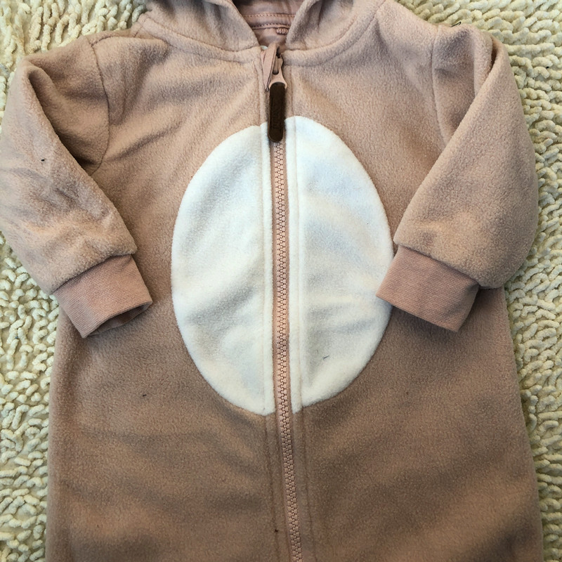 Baby squirrel rabbit shape fleece one-piece clothes spring and autumn style one-piece clothes for one-year-old boys and girls climbing clothes