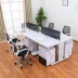 Bàn làm việc kết hợp đơn giản hiện đại nhân viên bàn ghế văn phòng 4 6 người nội thất văn phòng màn hình vị trí làm việc ban giam doc Nội thất văn phòng