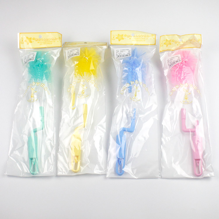 Kangaroo baby baby bottle brush pacifier brush bottle brush bottle nylon brush 360-degree cleaning