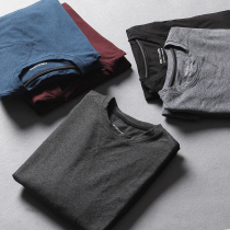 Foreign trade tail single mens large size quick-drying elastic sports round neck long sleeve T-shirt thin velvet base shirt quick-drying top