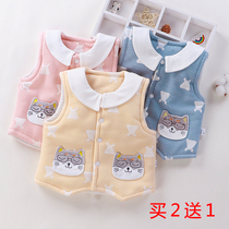 Baby vest Spring and Autumn wear baby vest coat and cotton belly clothes childrens horse clip tide autumn and winter warm