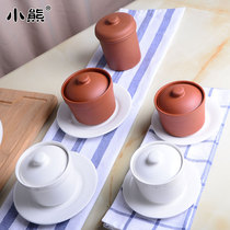 White porcelain stew Cup ceramic porcelain small birds nest stew Cup with lid soup pot stew pot stew pot stew bowl