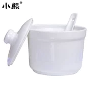 0,2 -литровый белый фарфоровый тушеные чашки+ложка