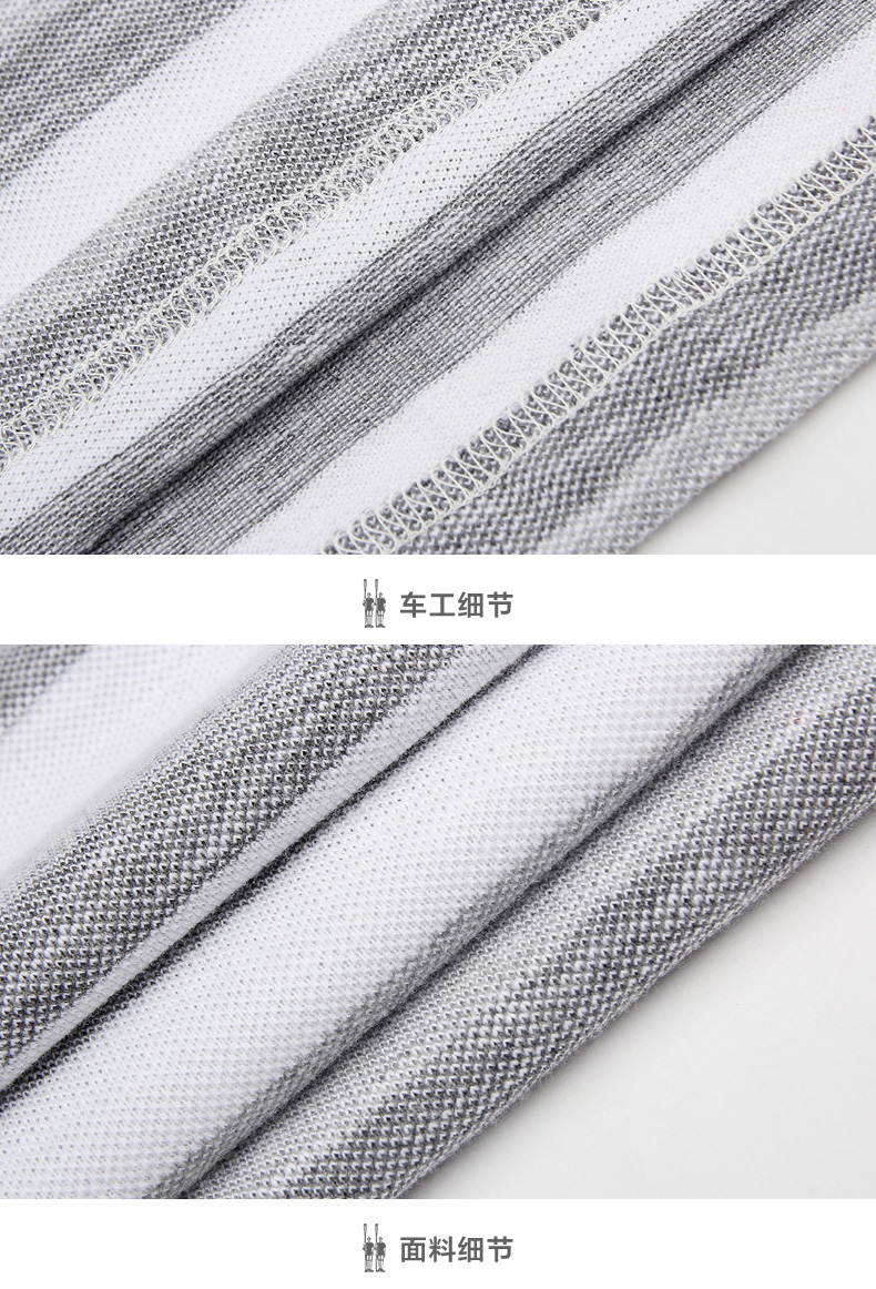 Câu lạc bộ chèo thuyền Cotton mùa hè Áo thun nam ngắn tay áo thun kẻ sọc thường xuyên Áo thun mỏng cho nam áo thun polo