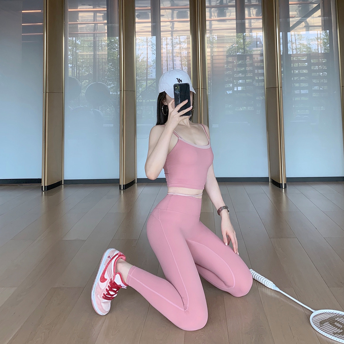 Byu Run Yoga Suit Woman Fashion Speed Dry Pants Tennis Red Fitness Room Sports Suit Professional High-end Running Suit