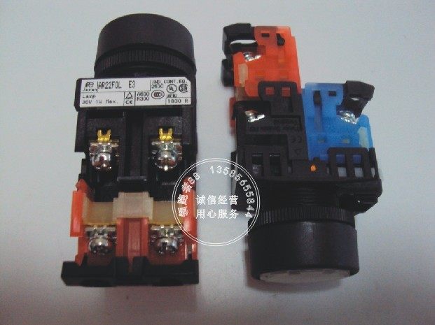 AR2FOL Fuji round flat head LED light button AR22F0L-10E3W