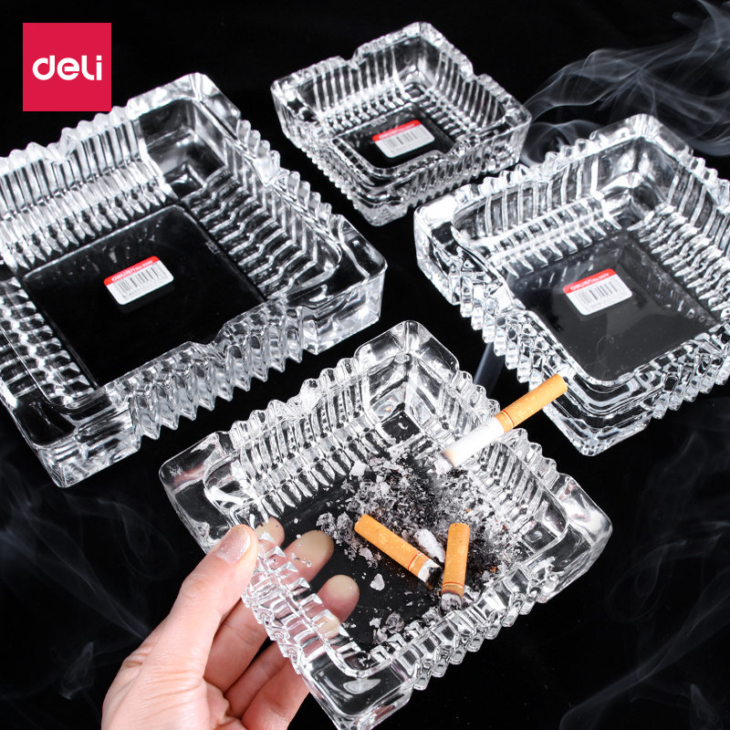 Powerful ashtray living room office transparent glass cylinder simple and generous office home Internet cafe hotel square