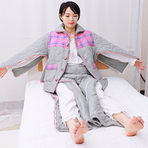 Winter care pants womens easy-to-wear and take off cotton clothes thickened broken clothes paralyzed elderly zipper cotton pants