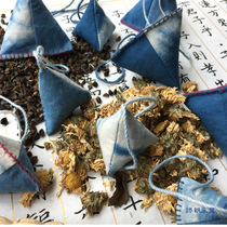 ) Original hand-dyed blue-dyed cotton cloth large medium sachet sachet XB1