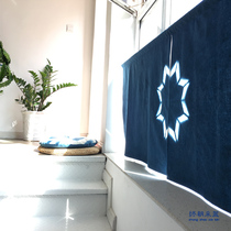 ) ▋ capable) ▋ original handmade tie-dye Aizen-cotton curtain half-sheets curtains 145x 60cm LZ8
