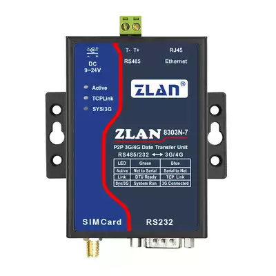 3G 4G Serial port server RS232 485 to 3G 4G Converter ZLAN8303N-7
