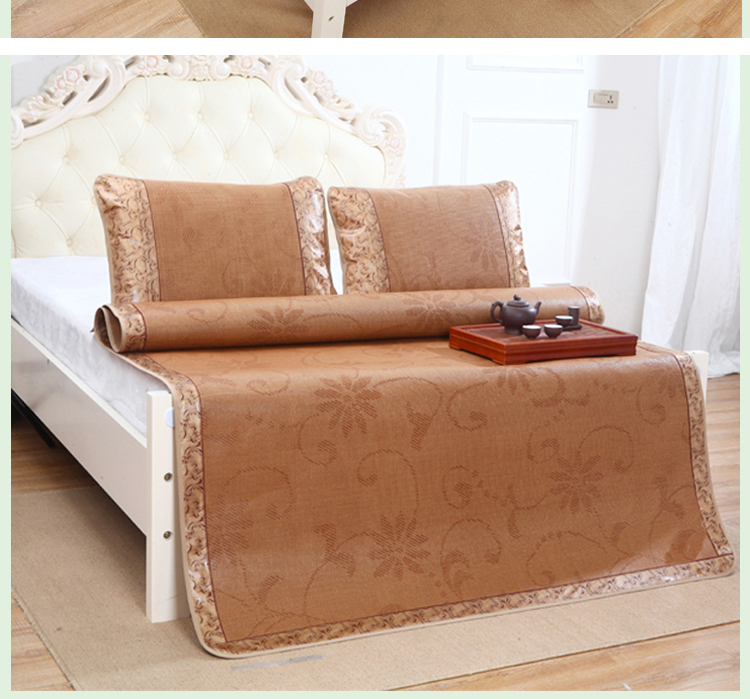 1,5m ghế giường mây mat ba mảnh có thể gập lại 1.2m mùa hè rơm mat mat 2,2 1,8 * 0,9 * 2 vận chuyển - Thảm mùa hè đệm nước everon