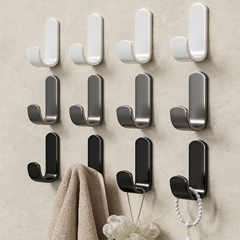 Simple Hook, No Drilling Required, Strong Load-Bearing, Rust-Proof, Adhesive Wall Hook for Kitchen, Door, Clothes Hanger, Bathroom