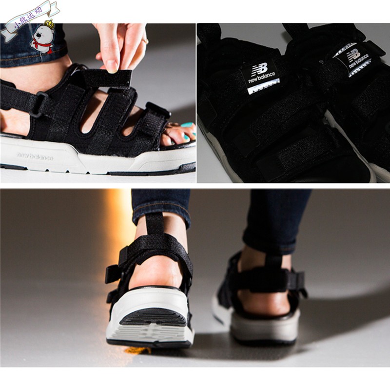 NEW BALANCE NB dép dép màu đen và trắng Velcro nam giới và phụ nữ giày thể thao bãi biển SD3205BKR WH2 dép quai hậu nữ đẹp